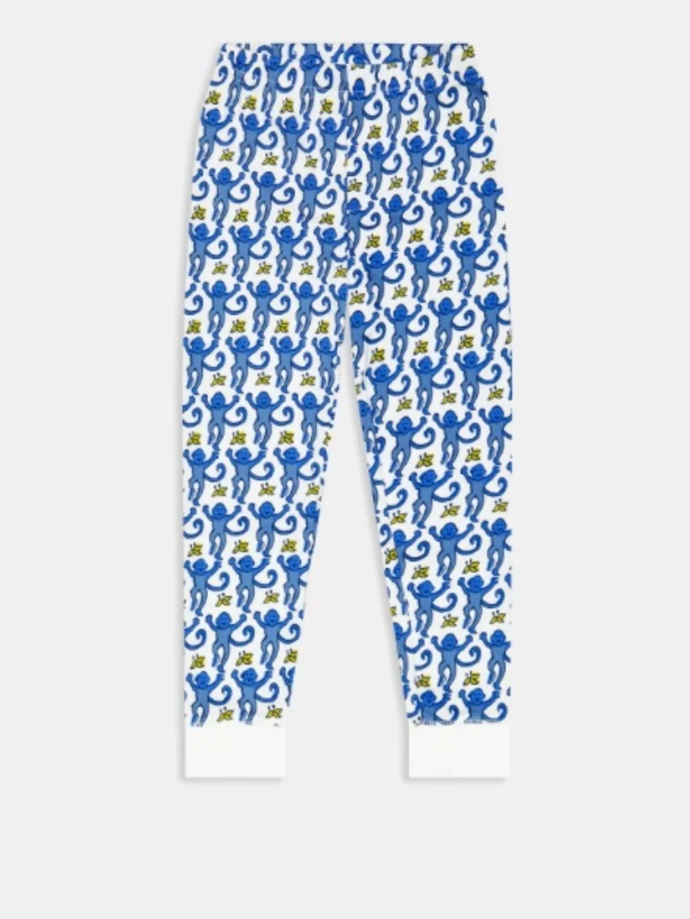 Roller rabbit kids blue monkey pajama pants 100% Pima cotton bottoms 6 years